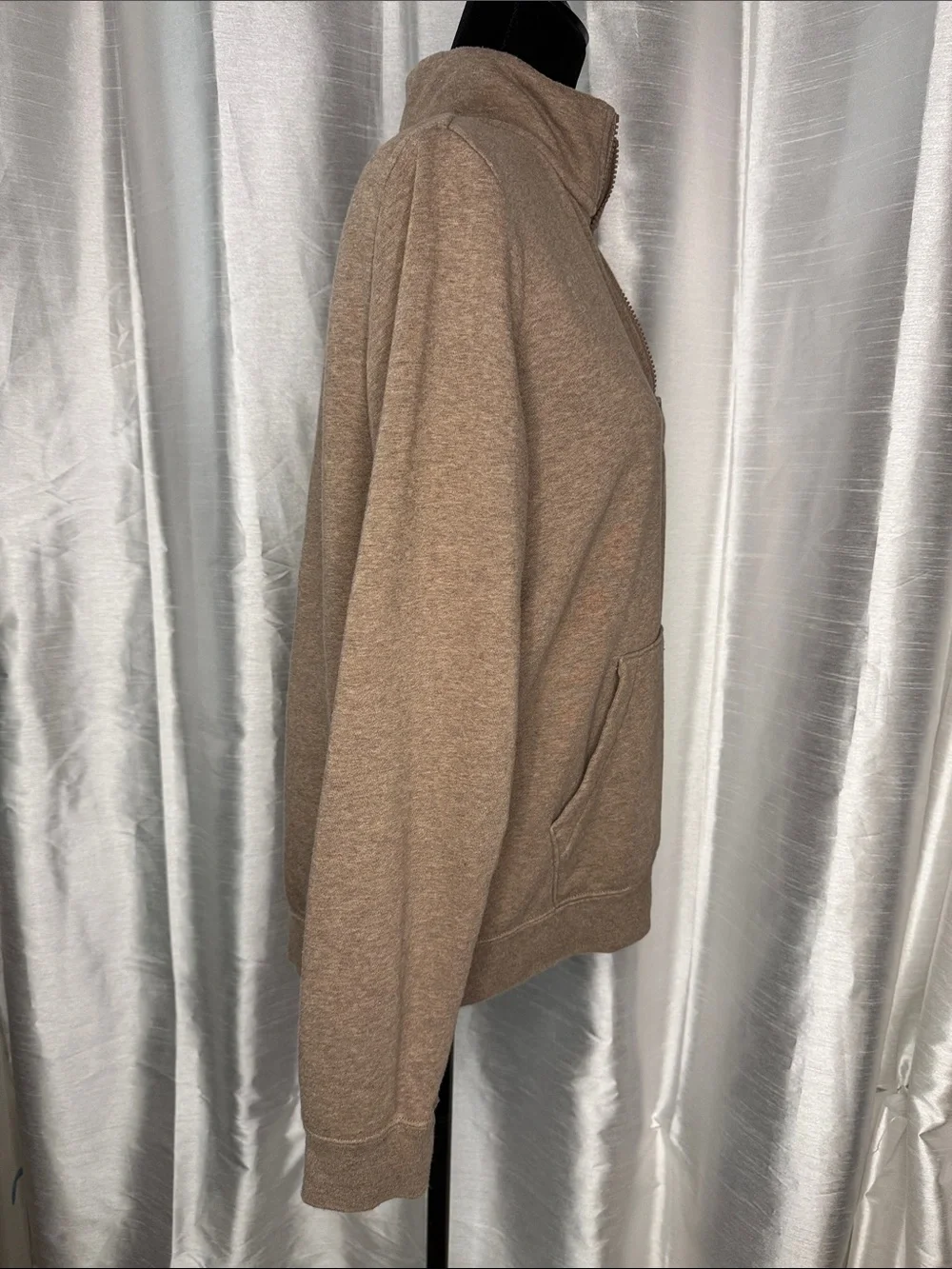 Nike Sportswear Club Fleece 1/2 Zip Relaxed Fit Brown Women’s M Cozy Fall